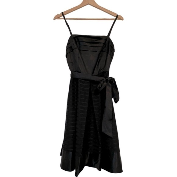 ketty | Black Silky A-Line Fit & Flare Spaghetti Strap Dress Sz 2 90s Y2K Party - Picture 3 of 10